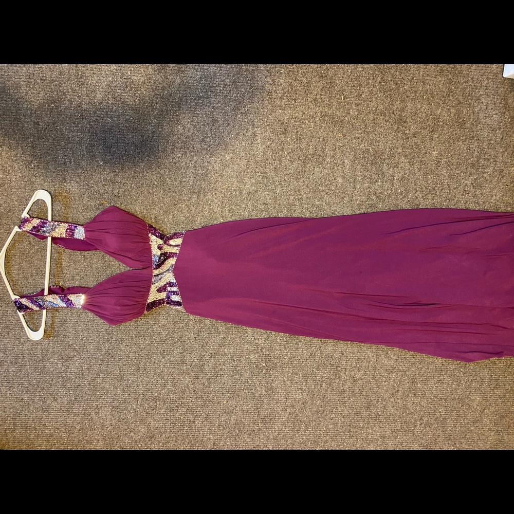 Deep Magenta Prom Dress- size Small - Picture 1 of 4